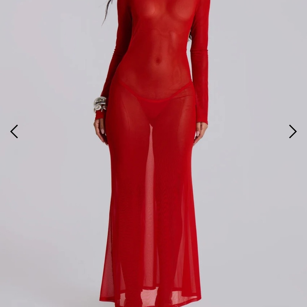 Jaded London Ziva Dress in Red
